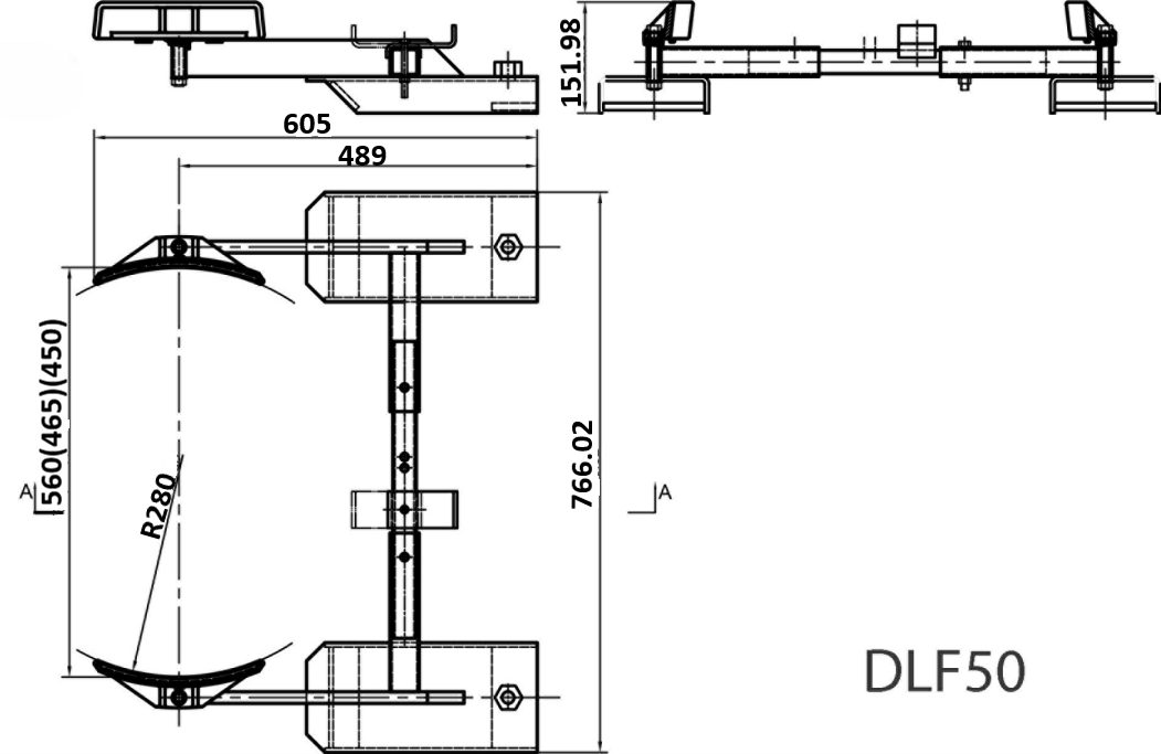 dlf50 drum grab lifter dimensions